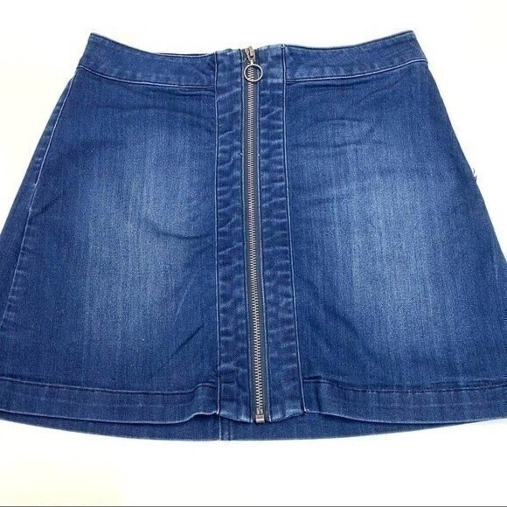 Tilly’s Ivy + Main juniors size 7 zip front denim jean skirt 312B2